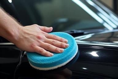 Image illustrating car waxing and polishing service